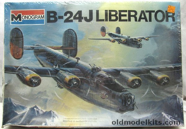 Monogram 1/48 B-24J Liberator with Diorama Sheet, 5601 plastic model kit